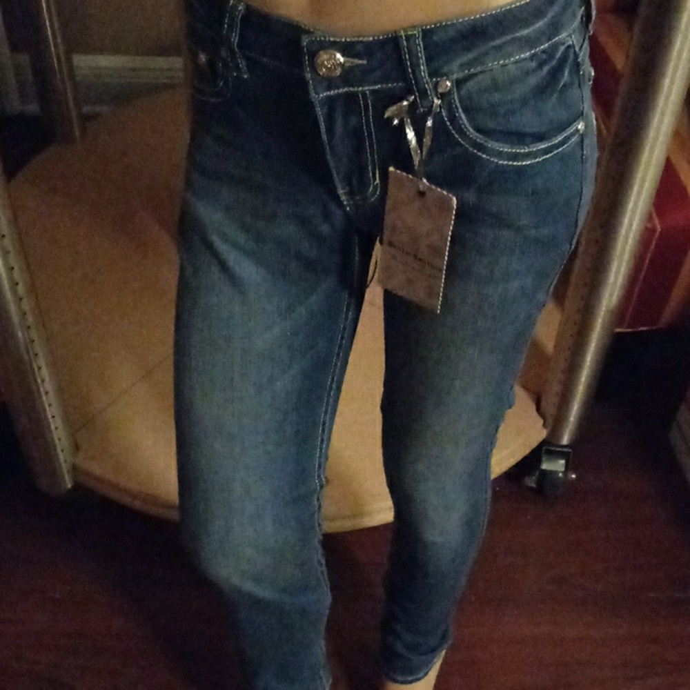 Denim Couture Fleur de lis jeans